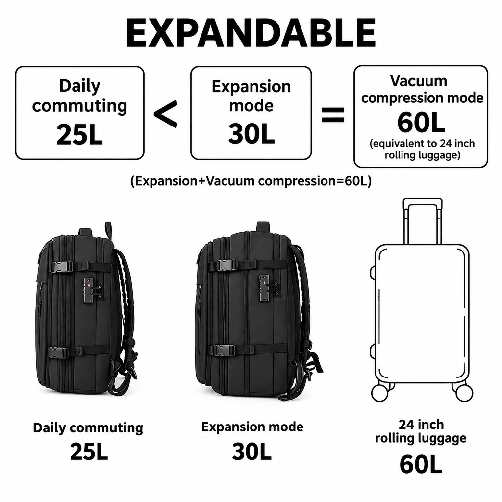 TaviBag™ VacPack capacity expansion and vacuum compression comparison